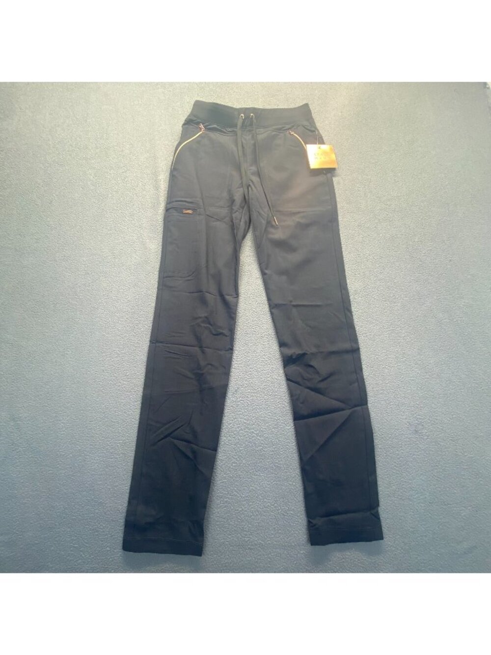 Cherokee Scrubs Statement Mid Rise Drawstring Gray Pant CK055T    Size XST NEW